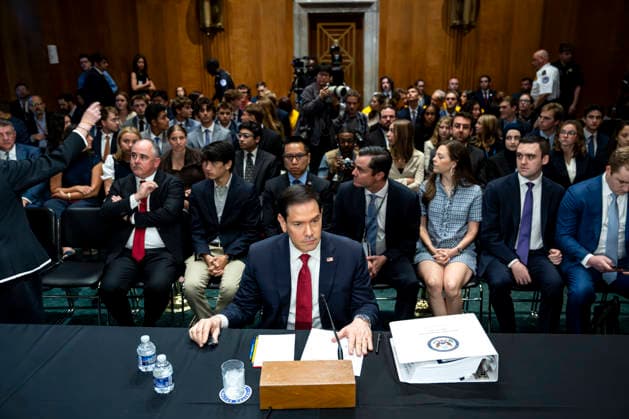 Secretary of State Marco Rubio arrives for a Senate Foreign Relations Committee hearing on President Donald Trump s fiscal year 2027 budget request for the State Department in the Dirksen Senate Office Building near the U.S. Capitol in Washington, DC on Tuesday, June 2, 2026.  WAP20260602332 BONNIExCASH