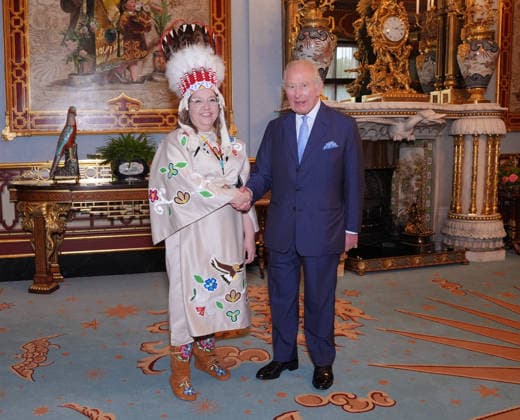 Audience at Buckingham Palace King Charles III with National Chief, Cindy Woodhouse Nepinak, during an audience with The National Chief of the Assembly of First Nations and Regional Chiefs and Elders from the Assembly of First Nations, at Buckingham Palace, London. Picture date: Tuesday June 2, 2026., Credit:Yui Mok PA ROTA - B68 Avalon UK, London  Copyright: xYuixMokx xPAxROTAx-xB68x xAvalonx 1107334477