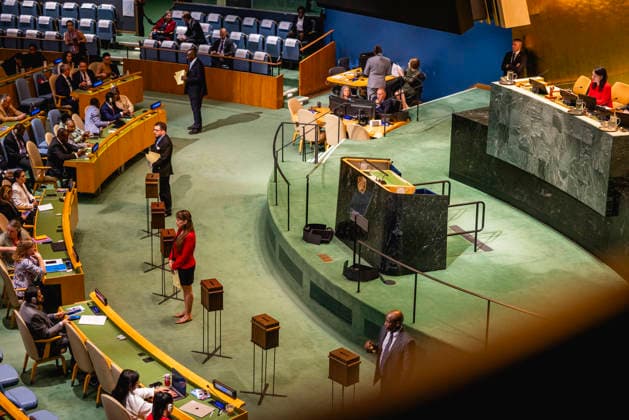 Die General Assembly der Vereinten Nationen, aufgenommen im Rahmen der Wahl des naechsten President of the General Assembly in New York City, 02.06.2026. Der naechste PGA tritt seine Nachfolge im September an und folgt auf Annalena Baerbock. New York City Vereinigte Staaten von Amerika *** The United Nations General Assembly, pictured during the election of the next President of the General Assembly in New York City, 02 06 2026 The next PGA will take office in September, succeeding Annalena Baerbock New York City United States of America Copyright: xJulianexSonntagx