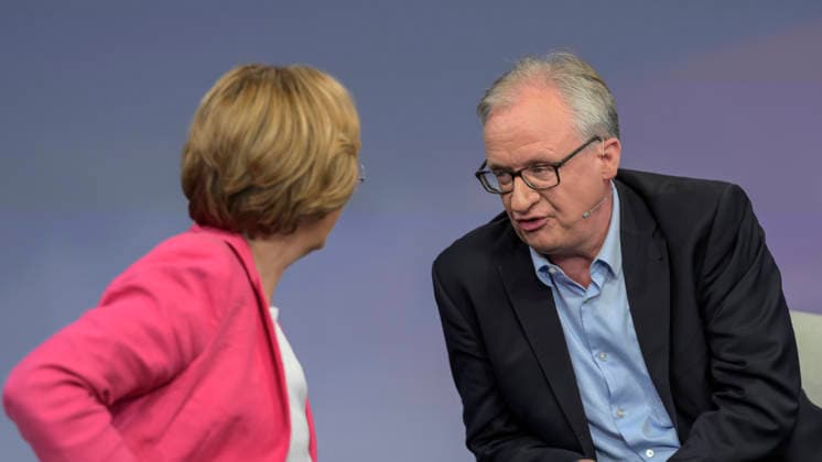 v.l.: Beatrix von Storch, AfD (Bundestagsabgeordnete), Albrecht von Lucke (Publizist und Journalist) im Gespräch, reden, sprechen, GER, Berlin, Studio, zu Gast bei Maischberger, politische Talkshow, TV, Format, mit Moderatorin Sandra Maischberger, Das Erste, aus Adlershof Am Studio 20, 02.06. 2026, *** v l Beatrix von Storch, AfD member of the Bundestag , Albrecht von Lucke publicist and journalist in conversation, talk, talk, GER, Berlin, studio, as a guest on Maischberger, political talk show, TV, format, with presenter Sandra Maischberger, Das Erste, from Adlershof Am Studio 20, 02 06 2026, Copyright: HMBxMedia UwexKoch