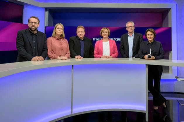 v.l.: Paul Ronzheimer (BILD), Sabine Rennefanz (Journalistin und Kolumnistin), Oliver Kalkofe (Comedian und Schauspieler), Beatrix von Storch, AfD (Bundestagsabgeordnete), Albrecht von Lucke (Publizist und Journalist), Sandra Maischberger, GER, Berlin, Studio, zu Gast bei Maischberger, politische Talkshow, TV, Format, mit Moderatorin Sandra Maischberger, Das Erste, aus Adlershof Am Studio 20, 02.06. 2026, *** v l Paul Ronzheimer BILD , Sabine Rennefanz journalist and columnist , Oliver Kalkofe comedian and actor , Beatrix von Storch, AfD member of the Bundestag , Albrecht von Lucke publicist and journalist , Sandra Maischberger, GER, Berlin, Studio, zu Gast bei Maischberger, politische Talkshow, TV, Format, mit Moderator S Copyright: HMBxMedia UwexKoch