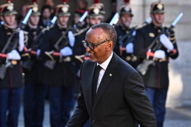 Emmanuel and Brigitte Macron welcome Paul and Jeannette Kagame at the Elysee FA Rwanda s President Paul Kagame arrives to be welcomed by French President Emmanuel Macron and French First Lady Brigitte Macron at The Elysee Presidential Palace in Paris on June 2, 2026. Photo by Firas Abdullah ABACAPRESS.COM Paris Ile-de-France France  Copyright: xAbdullahxFiras ABACAx