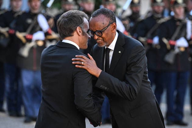Emmanuel and Brigitte Macron welcome Paul and Jeannette Kagame at the Elysee FA French President Emmanuel Macron welcomes Rwanda s President Paul Kagame at The Elysee Presidential Palace in Paris on June 2, 2026. Photo by Firas Abdullah ABACAPRESS.COM Paris Ile-de-France France  Copyright: xAbdullahxFiras ABACAx