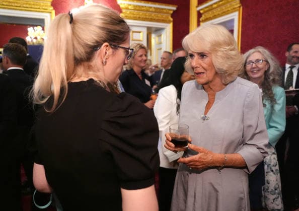 . 02 06 2026. London, United Kingdom. King Charles III and Queen Camilla at a reception to mark the 125th anniversary of Cancer Research UK at St.JamesÕs Palace in London.  xPoolx xi-Imagesx IIM-26802-0054