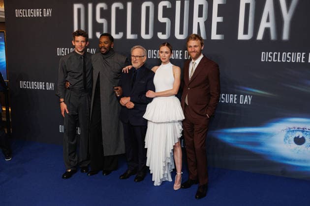 Disclosure Day premiere at Grand Rex theatre Celebrities arrival on red carpet Josh O Connor, Colman Domingo, Steven Spielberg, Emily Blunt and Wyatt Russell 456967 2026 06 02  Copyright: xSebastienxFremontx xStarfacex STAR_456967_027