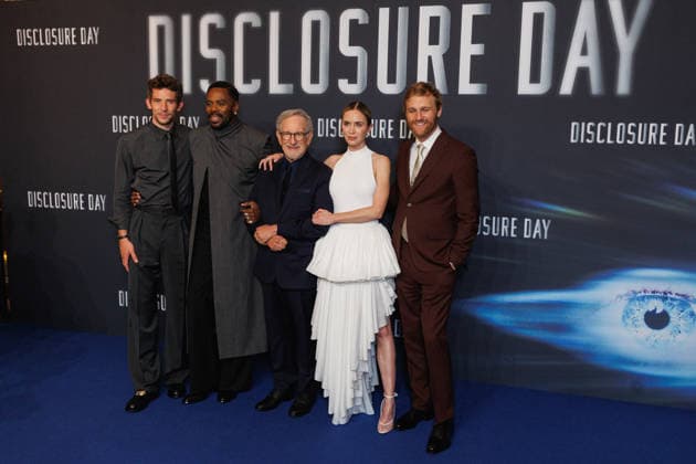 Disclosure Day premiere at Grand Rex theatre Celebrities arrival on red carpet Josh O Connor, Colman Domingo, Steven Spielberg, Emily Blunt and Wyatt Russell 456967 2026 06 02  Copyright: xSebastienxFremontx xStarfacex STAR_456967_066