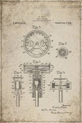Nikola Tesla Patent, US Patent 1, 274, 816 Geschwindigkeitsanzeige Nikola Tesla Patent, US Patent 1, 274, 816 Speed Indicator Copyright: imageBROKER Allexxandar ibxavu17933550.jpg