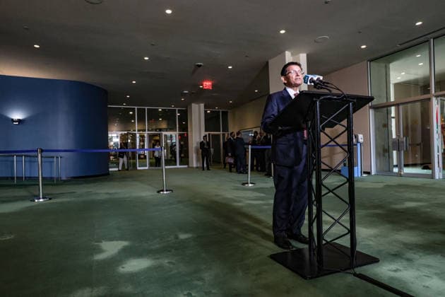 June 2, 2026, New York, New York, USA: KHALILUR RAHMAN of Bangladesh speaks at the General Assembly stakeout after being elected President of the 81st session of the UN General Assembly at UNHQ in New York. New York USA - ZUMAo116 20260602_znp_o116_043 Copyright: xBiancaxOterox