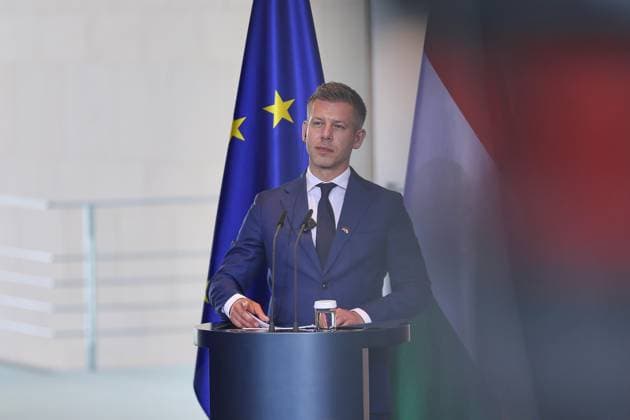 Berlin, Deutschland, 02.06.2026: Bundeskanzleramt: Empfang des Ministerpräsidenten von Ungarn: Péter Magyar *** Berlin, Germany, 02 06 2026 Federal Chancellery Reception of the Prime Minister of Hungary Péter Magyar Copyright: xdtsxNachrichtenagenturx dts_121751