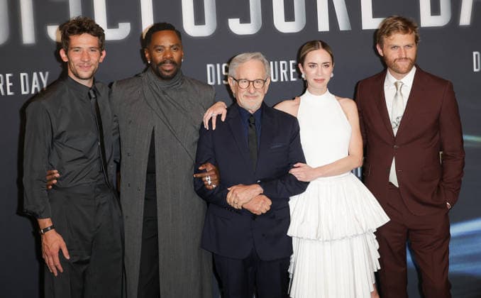 Josh O Connor, Colman Domingo, Steven Spielberg, Emily Blunt and Wyatt Russell Premiere of the film Disclosure Day at the Grand Rex in Paris on June 2, 2026 Coadic Guirec Bestimage Premiere of the film Disclosure Day at the Grand Rex in Paris on June 2, 2026 Paris France  Copyright: xCOADICxGUIRECx xBESTIMAGExCOADICxGUIRECx xBESTIMAGEx