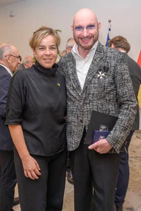 Mona Neubaur und Ralph Morgenstern bei der Verleihung des Staatspreises des Landes Nordrhein-Westfalen in der Staatskanzlei. Düsseldorf, 02.06.2026 *** Mona Neubaur and Ralph Morgenstern at the award ceremony for the State Prize of North Rhine-Westphalia at the State Chancellery in Düsseldorf, 02 06 2026 Foto:xW.xRanderathx xFuturexImagex verdienstorden_6656