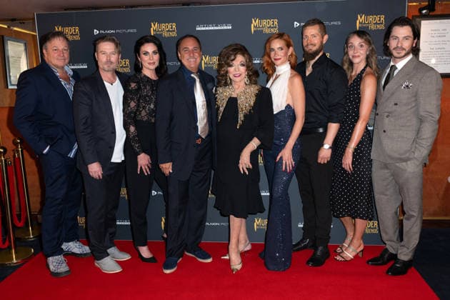 Jim Borstelmann, Jacob Young, Nadia Bjorlin, Mark Rozzano, Dame Joan Collins, Hana Vagnerová, Espen Hatleskog, India Thain and Toby Alexander Smith attends A Murder Between Friends UK Premiere at the Curzon Mayfair in London, England. UK. Tuesday 2nd June 2026. Copyright: xJamesxWarrenx ae7dj351