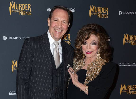Percy Gibson and Dame Joan Collins attends A Murder Between Friends UK Premiere at the Curzon Mayfair in London, England. UK. Tuesday 2nd June 2026. Copyright: xJamesxWarrenx ae7dj368