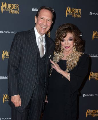 Percy Gibson and Dame Joan Collins attends A Murder Between Friends UK Premiere at the Curzon Mayfair in London, England. UK. Tuesday 2nd June 2026. Copyright: xJamesxWarrenx ae7dj370