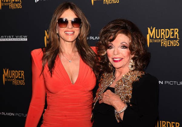 Murder Between Friends premiere London, UK. Elizabeth Hurley and Joan Collins at the Murder Between Friends premiere. Curzon Mayfair. 2nd June 2026. LMK11-S030626-001 Steve Bealing Landmark Media 