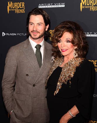 Murder Between Friends premiere London, UK. Toby-Alexander Smith and Joan Collins at the Murder Between Friends premiere. Curzon Mayfair. 2nd June 2026. LMK11-S030626-001 Steve Bealing Landmark Media 