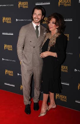 Murder Between Friends premiere London, UK. Toby-Alexander Smith and Joan Collins at the Murder Between Friends premiere. Curzon Mayfair. 2nd June 2026. LMK11-S030626-001 Steve Bealing Landmark Media 
