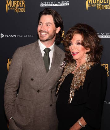 Murder Between Friends premiere London, UK. Toby-Alexander Smith and Joan Collins at the Murder Between Friends premiere. Curzon Mayfair. 2nd June 2026. LMK11-S030626-001 Steve Bealing Landmark Media 