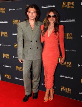 Murder Between Friends premiere London, UK. Damian Hurley and Elizabeth Hurley at the Murder Between Friends premiere. Curzon Mayfair. 2nd June 2026. LMK11-S030626-001 Steve Bealing Landmark Media 