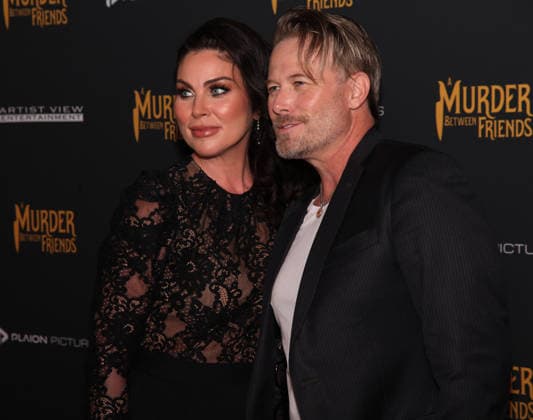 Murder Between Friends premiere London, UK. Nadia Bjorlin and Jacob Young at the Murder Between Friends premiere. Curzon Mayfair. 2nd June 2026. LMK11-S030626-001 Steve Bealing Landmark Media 