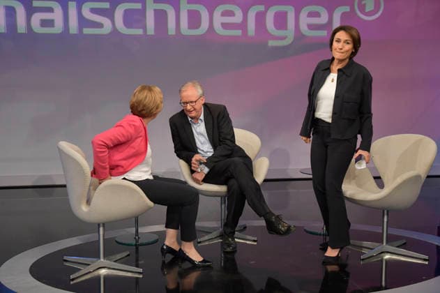 Beatrix von Storch, Albrecht von Lucke und Sandra Maischberger in der ARD-Talkshow maischberger im Studio Berlin Adlershof. Berlin, 02.06.2026 *** Beatrix von Storch, Albrecht von Lucke and Sandra Maischberger on the ARD talk show maischberger in Studio Berlin Adlershof Berlin, 02 06 2026 Foto:xM.xBehrensx xFuturexImagex maischberger0206_6618