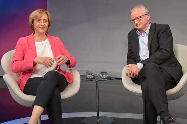 Beatrix von Storch und Albrecht von Lucke in der ARD-Talkshow maischberger im Studio Berlin Adlershof. Berlin, 02.06.2026 *** Beatrix von Storch and Albrecht von Lucke on the ARD talk show maischberger in Studio Berlin Adlershof Berlin, 02 06 2026 Foto:xM.xBehrensx xFuturexImagex maischberger0206_6621