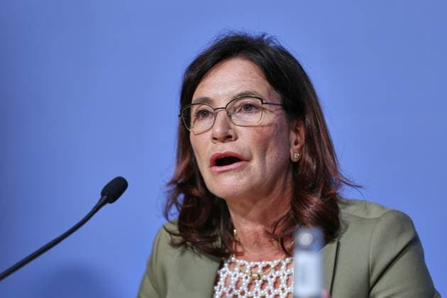 Berlin, Deutschland, 03.06.2026: Haus der Bundespressekonferenz: Pressekonferenz: Hausärztinnen- und Hausärzteverband - Start der Protestmaßnahmen der hausärztlichen Praxen anlässlich des GKV-Spargesetzes: Nicola Buhlinger-Göpfarth *** Berlin, Germany, 03 06 2026 Haus der Bundespressekonferenz Press conference General practitioners association Launch of protest measures by general practitioners on the occasion of the GKV savings law Nicola Buhlinger Göpfarth Copyright: xdtsxNachrichtenagenturx dts_121820