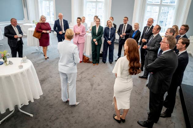 FV26: Ministers meet at the Prime Minister s Office before they go to Amalienborg Prime Minister Mette Frederiksen (S) gives a speech to the government s new ministers as they meet at the Prime Minister s Office before they go to Amalienborg on Wednesday, June 3, 2026. (Photo: Mads Claus Rasmussen Ritzau Scanpix) , Copenhagen Denmark *** FV26 Ministers meet at the Prime Minister s Office before they go to Amalienborg Prime Minister Mette Frederiksen S gives a speech to the government s new ministers as they meet at the Prime Minister s Office before they go to Amalienborg on Wednesday, June 3, 2026 Photo Mads Claus Rasmussen Ritzau Scanpix , Copenhagen Denmark  Copyright: RitzauxScanpix MadsxClausxRasmussenx spdk20260603-110434-L