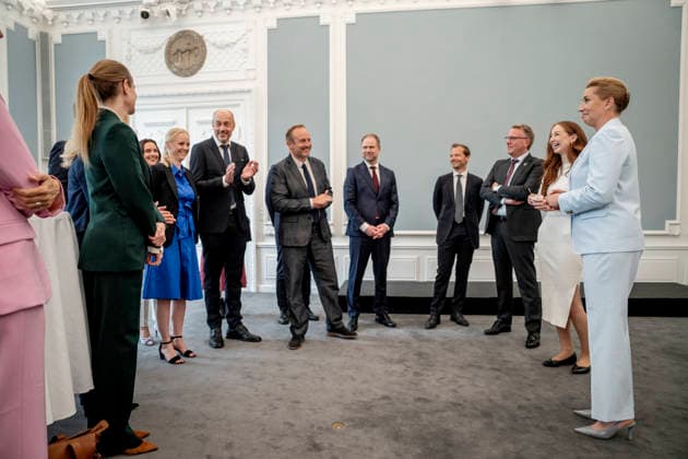 FV26: Ministers meet at the Prime Minister s Office before they go to Amalienborg Prime Minister Mette Frederiksen (S) gives a speech for the government s new ministers as they meet at the Prime Minister s Office before they go to Amalienborg on Wednesday, June 3, 2026. (Photo: Mads Claus Rasmussen Ritzau Scanpix) , Copenhagen Denmark *** FV26 Ministers meet at the Prime Minister s Office before they go to Amalienborg Prime Minister Mette Frederiksen S gives a speech for the government s new ministers as they meet at the Prime Minister s Office before they go to Amalienborg on Wednesday, June 3, 2026 Photo Mads Claus Rasmussen Ritzau Scanpix , Copenhagen Denmark  Copyright: RitzauxScanpix MadsxClausxRasmussenx spdk20260603-110751-L