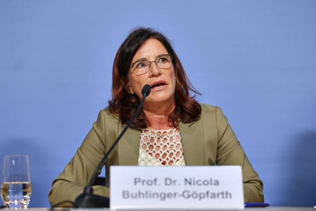 Berlin, Deutschland, 03.06.2026: Haus der Bundespressekonferenz: Pressekonferenz: Hausärztinnen- und Hausärzteverband - Start der Protestmaßnahmen der hausärztlichen Praxen anlässlich des GKV-Spargesetzes: Nicola Buhlinger-Göpfarth *** Berlin, Germany, 03 06 2026 Haus der Bundespressekonferenz Press conference General practitioners association Launch of protest measures by general practitioners on the occasion of the GKV savings law Nicola Buhlinger Göpfarth Copyright: xdtsxNachrichtenagenturx dts_121821