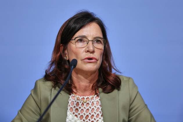 Berlin, Deutschland, 03.06.2026: Haus der Bundespressekonferenz: Pressekonferenz: Hausärztinnen- und Hausärzteverband - Start der Protestmaßnahmen der hausärztlichen Praxen anlässlich des GKV-Spargesetzes: Nicola Buhlinger-Göpfarth *** Berlin, Germany, 03 06 2026 Haus der Bundespressekonferenz Press conference General practitioners association Launch of protest measures by general practitioners on the occasion of the GKV savings law Nicola Buhlinger Göpfarth Copyright: xdtsxNachrichtenagenturx dts_121827