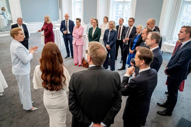 FV26: Ministers meet at the Prime Minister s Office before they go to Amalienborg Prime Minister Mette Frederiksen (S) gives a speech to the government s new ministers as they meet at the Prime Minister s Office before they go to Amalienborg on Wednesday, June 3, 2026. (Photo: Mads Claus Rasmussen Ritzau Scanpix) , Copenhagen Denmark *** FV26 Ministers meet at the Prime Minister s Office before they go to Amalienborg Prime Minister Mette Frederiksen S gives a speech to the government s new ministers as they meet at the Prime Minister s Office before they go to Amalienborg on Wednesday, June 3, 2026 Photo Mads Claus Rasmussen Ritzau Scanpix , Copenhagen Denmark  Copyright: RitzauxScanpix MadsxClausxRasmussenx spdk20260603-110530-L
