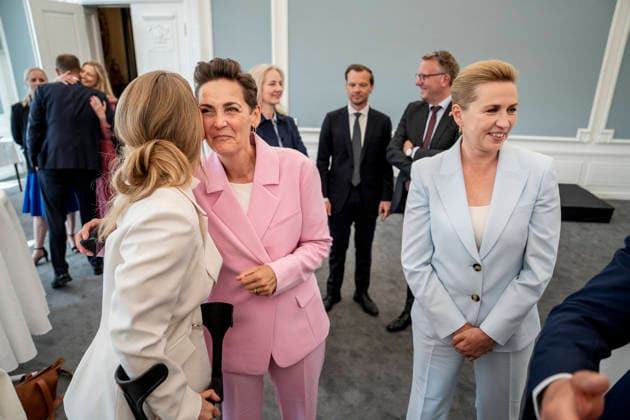 FV26: Ministers meet at the Prime Minister s Office before heading to Amalienborg Prime Minister Mette Frederiksen (S), Minister of Employment and Minister for Gender Equality Ane Halsboe-Joergensen (S), and Minister of Finance and Interior Pia Olsen Dyhr (SF) as the government s new ministers meet at the Prime Minister s Office before heading to Amalienborg on Wednesday, June 3, 2026. (Photo: Mads Claus Rasmussen Ritzau Scanpix) , Copenhagen Denmark *** FV26 Ministers meet at the Prime Minister s Office before heading to Amalienborg Prime Minister Mette Frederiksen S , Minister of Employment and Minister for Gender Equality Ane Halsboe Joergensen S , and Minister of Finance and Interior Pia Olsen Dyhr SF as the government s new ministers  Copyright: RitzauxScanpix MadsxClausxRasmussenx spdk20260603-110746-L