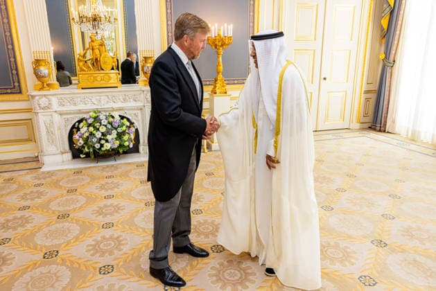 03-06-2026 Palace King Willem-Alexander during a meeting with the ambassador of Kuwait, A.S.M. Al-Jarallah, at palace Noordeinde in The Hague. Â  Copyright: xPPEx