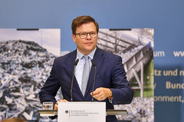 Berlin, Deutschland, 03.06.2026: Umweltministerium: Pressestatement: Aktionsprogramm Nationale Kreislaufwirtschaftsstrategie: Bundesminister für Umwelt, Klimaschutz, Naturschutz und nukleare Sicherheit Carsten Schneider (SPD) *** Berlin, Germany, 03 06 2026 Ministry of the Environment Press statement Action program National Circular Economy Strategy Federal Minister for the Environment, Climate Protection, Nature Conservation and Nuclear Safety Carsten Schneider SPD Copyright: xdtsxNachrichtenagenturx dts_121837