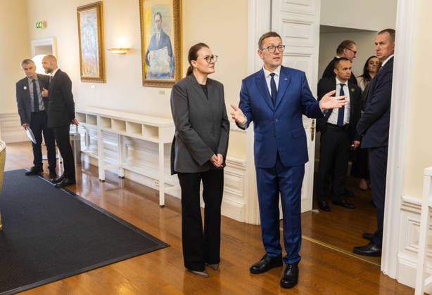 02.06.2026, Tallinn. Ukrainian Prime Minister Yuliia Svyrydenko arrived in Tallinn on her first official visit to Estonia and met with the prime minister and president. Photo Madis Veltman, Postimees Tallinn Harjumaa Estonia 1MV02JUN26F07  Copyright: xMadisxVeltmanx Yuliia Svyrydenko, Kristen Michal