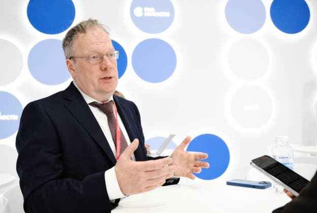 SPIEF-2026. RIA Novosti stand and Sputnik Radio studio 9179270 03.06.2026 SPIEF-2026. RIA Novosti stand. Vladislav Grib, Vice President, Federal Chamber of the Russian Federation Grigory Sysoev Sputnik St. Petersburg Russia  Copyright: xGrigoryxSysoevx