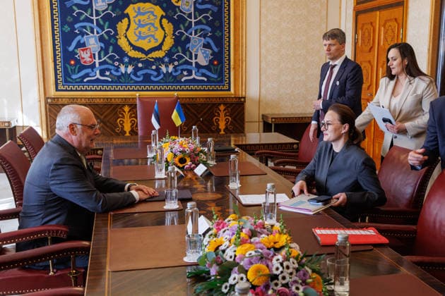02.06.2026, Tallinn. Ukrainian Prime Minister Yuliia Svyrydenko arrived in Tallinn on her first official visit to Estonia and met with the prime minister and president. Photo Mihkel Maripuu, Postimees Tallinn Harjumaa Estonia 1MM02JUN26P06  Copyright: xMihkelxMaripuux Yuliia Svyrydenko, Alar Karis