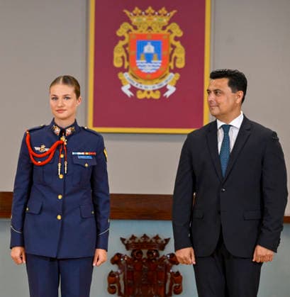Presentation of the Gold Medal and appointment of Princess Leonor in San Javier Murcia The Princess of Asturias Leonor, accompanied by the mayor of San Javier, José Miguel Luengo d , during the celebration of the institutional act of delivery of the Gold Medal of the Villa and the appointment as adopted daughter, June 3, 2026, in San Javier, Murcia Spain This solemn event, held at the Town Hall of San Javier, recognizes the link of the Princess of Asturias, Leonor de Borbón, with the Murcian municipality due to her period of military training at the General Air Academy AGA located in the town 03 JUNE 2026 Kiko Asunció San Javier, Murcia San Javier, Murcia Espana  Copyright: xKikoxAsuncionx 7568059