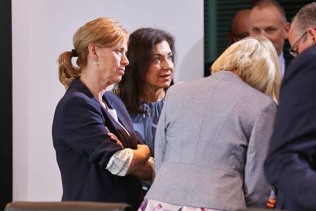 Berlin, Deutschland, 03.06.2026: Bundeskanzleramt: 47. Kabinettssitzung: Bundesministerin für Bildung, Familie, Senioren, Frauen und Jugend Karin Prien (CDU) und Bundesministerin für Wirtschaft und Energie Katherina Reiche (CDU) *** Berlin, Germany, 03 06 2026 Federal Chancellery 47 Cabinet meeting Federal Minister for Education, Family Affairs, Senior Citizens, Women and Youth Karin Prien CDU and Federal Minister for Economic Affairs and Energy Katherina Reiche CDU Copyright: xdtsxNachrichtenagenturx dts_121809