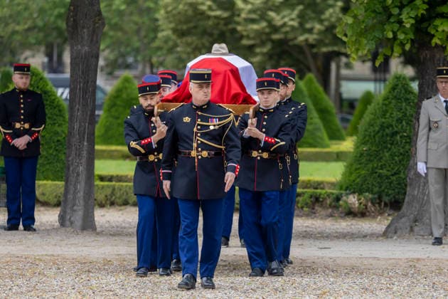 Paris, France June 3, 2026 - National tribute to late French philosopher and sociologist Edgar Morin at the Hotel des Invalides HOMMAGE NATIONAL, EDGAR MORIN, POLITIQUE, CERCUEIL  Copyright: xVincentxIsorex