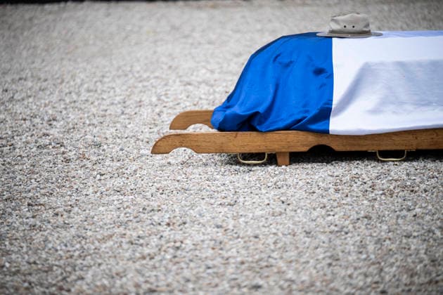 The French flag draped coffin of French philosopher, sociologist, and member of the Resistance Edgar Morin during a ceremony in his honor at the Hotel des Invalides in Paris, France, 03 June 2026 Edgar Morin died on 29 May at the age of 104 Eliot Blondet Pool Bestimage Paris France  Copyright: xEliotxBlondetx xPoolx xBestimagexEliotxBlondetx xPoolx xBestimagex