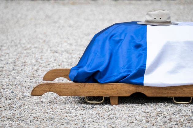 The French flag draped coffin of French philosopher, sociologist, and member of the Resistance Edgar Morin during a ceremony in his honor at the Hotel des Invalides in Paris, France, 03 June 2026 Edgar Morin died on 29 May at the age of 104 Eliot Blondet Pool Bestimage Paris France  Copyright: xEliotxBlondetx xPoolx xBestimagexEliotxBlondetx xPoolx xBestimagex