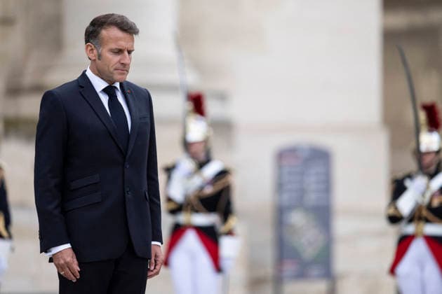 France s President Emmanuel Macron during a national tribute to late French philosopher and sociologist Edgar Morin at the Hotel des Invalides in Paris on June 2, 2026 Edgar Morin has died at the age of 104, on May 29, 2026 Eliot Blondet Pool Bestimage Paris France  Copyright: xEliotxBlondetx xPoolx xBestimagexEliotxBlondetx xPoolx xBestimagex