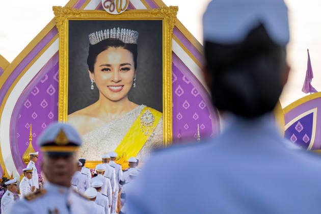 June 3, 2026, Bangkok, Bangkok, Thailand: Officials stand in front of a portrait of Her Majesty Queen Suthida Bajrasudhabimalalakshana the queen of Thailand during a ceremony in honor of her birthday at Sanam Luang royal field in Bangkok, Thailand. Bangkok Thailand - ZUMAt128 20260603_zap_t128_004 Copyright: xAdryelxTalamantesx
