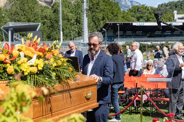 IPA85288635 - Trento, Michele Lanzinger Funeral. Pictured: Franco Ianeselli  Copyright: xLukasxAndreaxDelxGiudicexBassanix xLukasxAndreaxDelxGiudicexBassanix 85288635