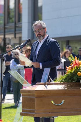 IPA85288699 - Trento, Michele Lanzinger Funeral. Pictured: Franco Ianeselli  Copyright: xLukasxAndreaxDelxGiudicexBassanix xLukasxAndreaxDelxGiudicexBassanix 85288699