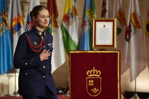 Presentation of the Gold Medal of the Region of Murcia to Princess Leonor The Princess of Asturias Leonor during the celebration of the institutional act of delivery of the Gold Medal of the Region of Murcia, June 3, 2026, in Murcia Spain This solemn event, developed in the Palace of San Esteban, is presided over by the head of the regional executive to award the highest distinction of the community to the Princess of Asturias, Leonor de Borbón, in recognition of her institutional ties and her career of public service to the State 03 JUNE 2026 Murcia Murcia Espana  Copyright: xDIMAx 7568709