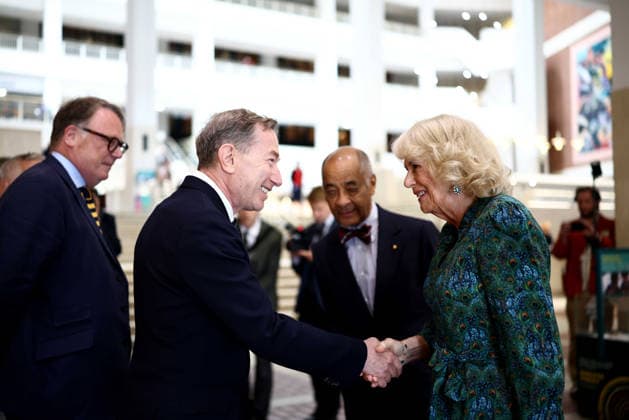 Queen Camilla attends the Big Lunch event at the British Library Britain s Queen Camilla is greeted by interim CEO of the British Library Jeremy Silver as she arrives to attend a Big Lunch event at the British Library in central London, on June 3, 2026, to mark the National Year of Reading. The Big Lunch, is the UK™s annual celebration bringing millions of neighbours and communities together in a nationwide act of friendship on the first weekend in June every year since 2009. The Queen has been Patron of The Big Lunch since 2013. The erroneous mention s appearing in the metadata of this photo by Henry NICHOLLS has been modified in AFP systems in the following manner: JUNE 3 instead of JUNE 2 . Please immediately remove the erron  Copyright: xHENRYxNICHOLLSx xPAxROTAx-xB68x xAvalonx 1107518878
