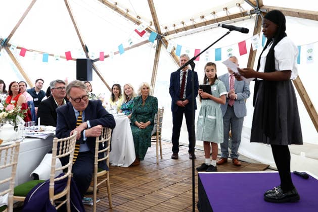 Queen Camilla attends the Big Lunch event at the British Library Britain s Queen Camilla listens to young Poet Laureate Latifah during a Big Lunch event at the British Library in central London, on June 3, 2026, to mark the National Year of Reading. The Big Lunch, is the UK™s annual celebration bringing millions of neighbours and communities together in a nationwide act of friendship on the first weekend in June every year since 2009. The Queen has been Patron of The Big Lunch since 2013. The erroneous mention s appearing in the metadata of this photo by Henry NICHOLLS has been modified in AFP systems in the following manner: JUNE 3 instead of JUNE 2 . Please immediately remove the erroneous mention s from all your online servi  Copyright: xHENRYxNICHOLLSx xPAxROTAx-xB68x xAvalonx 1107519126